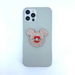 Red mouse phone Ring Stand, Grip.